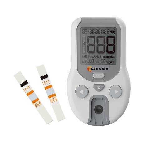 4.5-25.6g/dL Hemoglobin Hb Test Meter Quantitative Detection 1000 Records